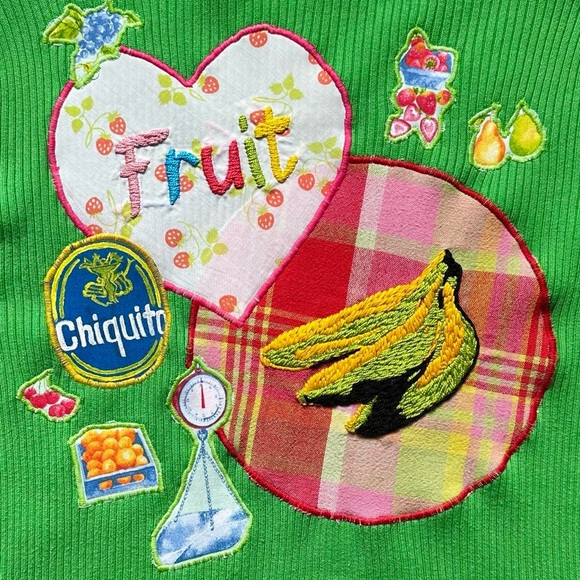 Colorful Fresh Fruit Reworked Top - Picture 4 of 7